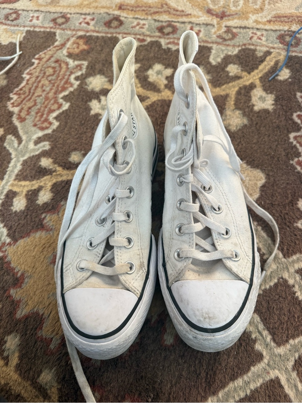 White High-Top Canvas Sneakers